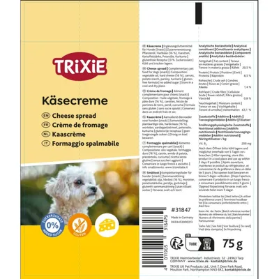 Trixie - friandise Crème de fromage tube de 75 g pour chien