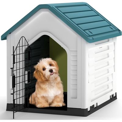 Giantex Niche pour Chien Extérieur 67×52×60CM,Porte Grillagée,Toit Incliné