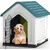 Giantex Niche pour Chien Extérieur 67×52×60CM,Porte Grillagée,Toit Incliné