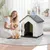Giantex Niche pour Chien Extérieur 67×52×60CM,Porte Grillagée,Toit Incliné