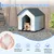 Giantex Niche pour Chien Extérieur 67×52×60CM,Porte Grillagée,Toit Incliné