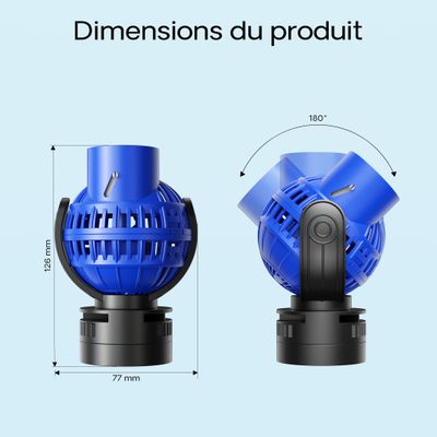 SunSun JVP-131 Pompe de brassage Wavemaker, 6000 l/h 8 W, fixation par aima