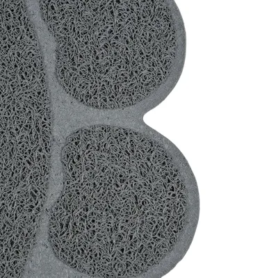 Tapis de litière en forme de patte - Gris anthracite
