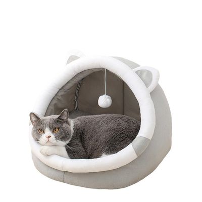 Niche pour chat avec coussin amovible