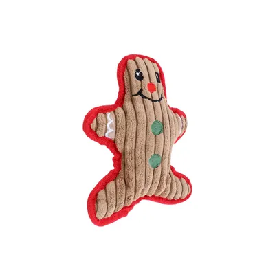 KPYTE Peluche pour chien en forme de bonhomme en pain d'épice