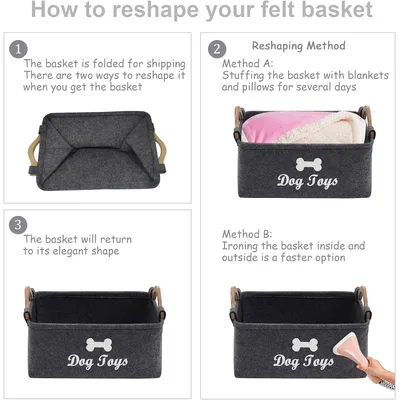 UAMLY Panier de rangement pour jouets pour chien