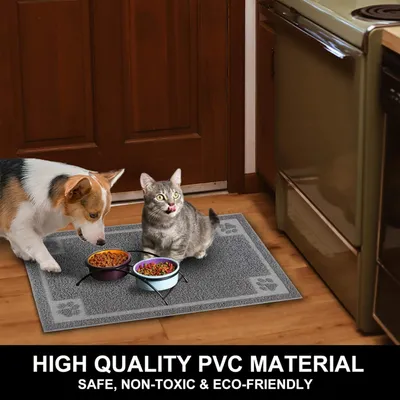 Tapis d'alimentation antidérapant pour animaux de compagnie