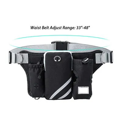 Laisse pour chien mains libres avec pochette zippée