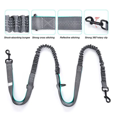 Laisse pour chien mains libres avec pochette zippée