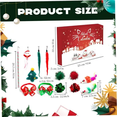 KPYTE Boîte aveugle de compte à rebours de chat de Noël