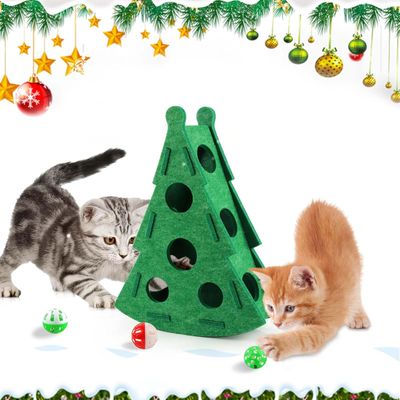 KPYTE Jouet pour chat en feutre avec boîte labyrinthe