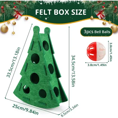 KPYTE Jouet pour chat en feutre avec boîte labyrinthe