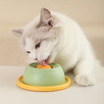 UAMLY Tabla giratoria para lamer gatos, comedero de alimentación lenta