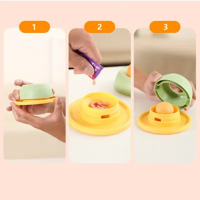 Plaque à lécher rotative pour chats, mangeoire lente