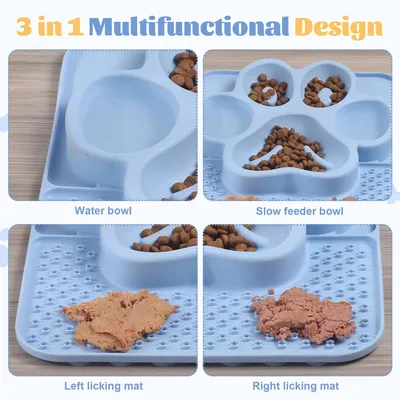 KPYTE Cojín de silicona para lamer para gatos y perros