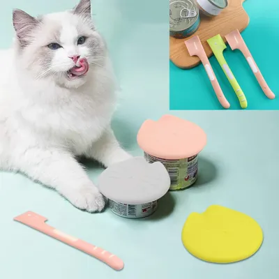 KPYTE Cuchara para tapa de comida para mascotas