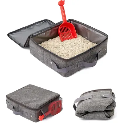 KPYTE Bac à litière pliable pour chat