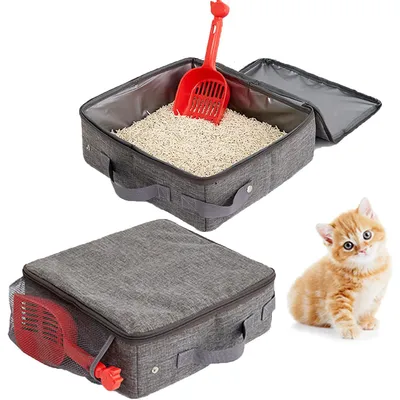 KPYTE Bac à litière pliable pour chat KPYTE Bac à litière pliable pour chat