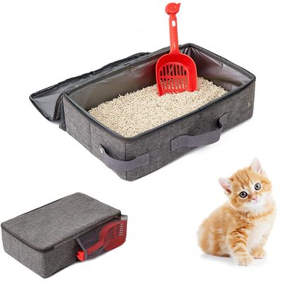 KPYTE Bac à litière pliable pour chat