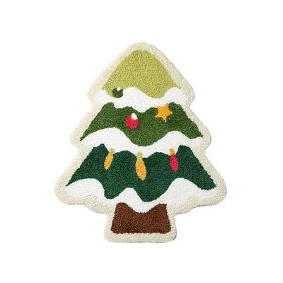 KPYTE Tapis pour animaux de compagnie en forme d'arbre de Noël