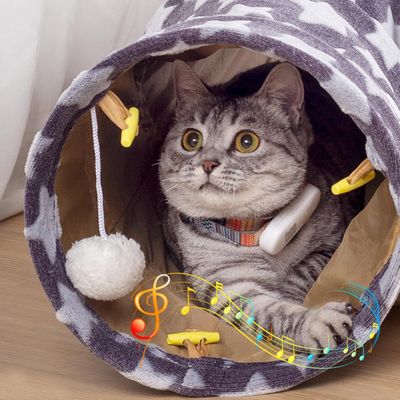 UAMLY Juguete tubular de peluche para mascotas, Estrella