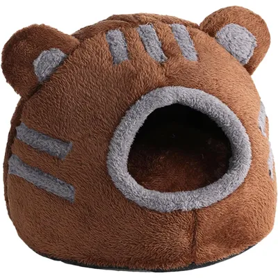 KPYTE Casa para gatos y perros con forma de cabeza de oso