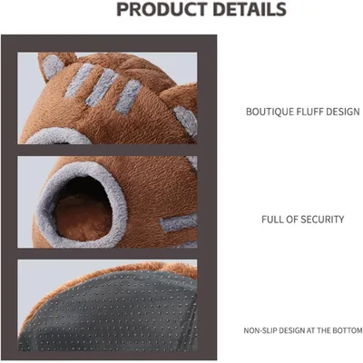 KPYTE Maison pour chat et chien en forme de tête d'ours