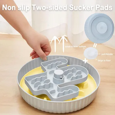 KPYTE Gamelle rotative anti-étouffement pour chats et chiens