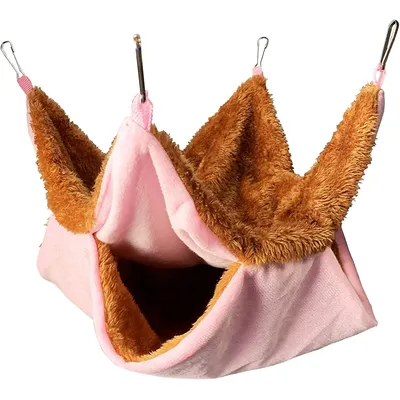 Hamac chaud en peluche à double couche en forme de nid d'écureuil