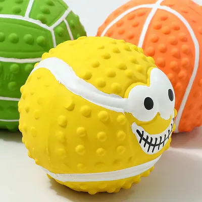 KPYTE Balle sonore en latex pour chien