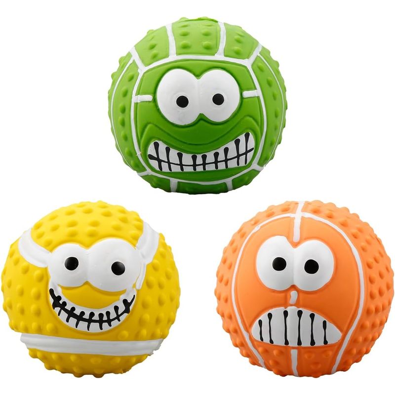 KPYTE Balle sonore en latex pour chien