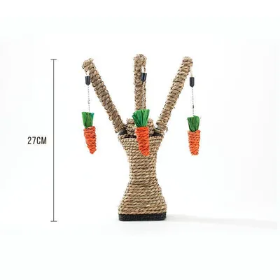 UAMLY Árbol para gatos, colgante de zanahoria