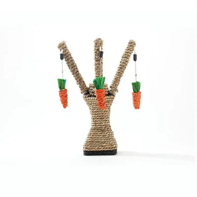 UAMLY Árbol para gatos, colgante de zanahoria