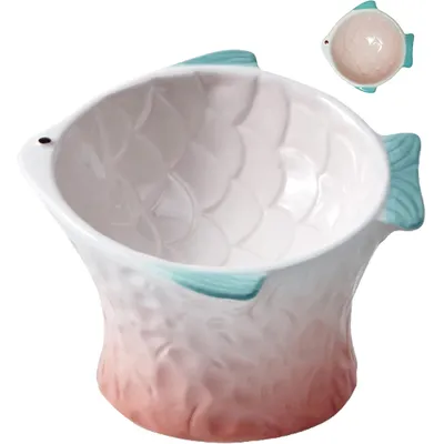 KPYTE Bol incliné en céramique pour chat