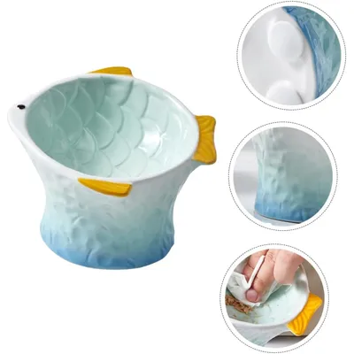 KPYTE Bol incliné en céramique pour chat