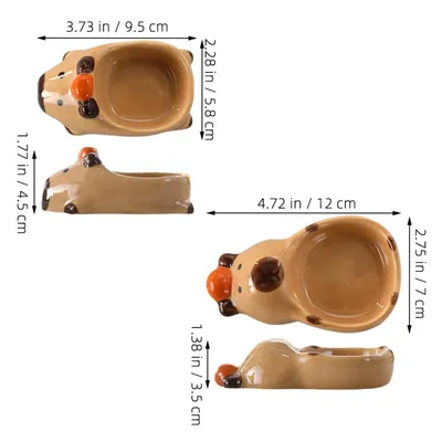 Mangeoire double en céramique pour hamster