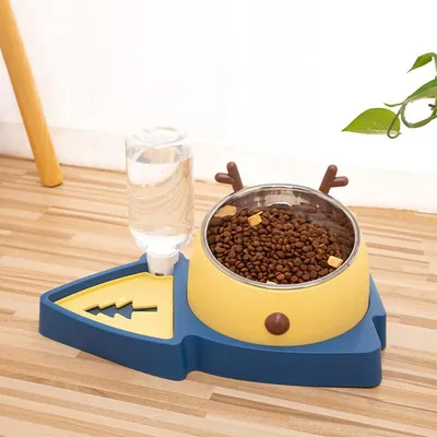 Mangeoire pour chat 3 en 1 avec abreuvoir