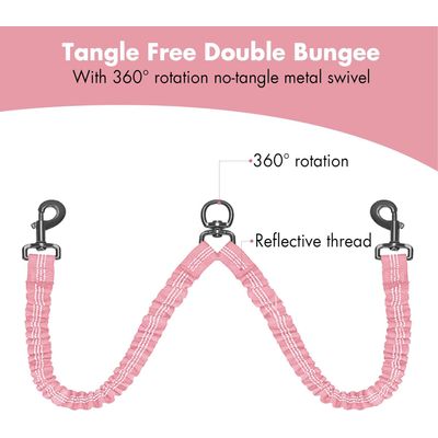 Reitlaze Laisse rétractable double pour chien