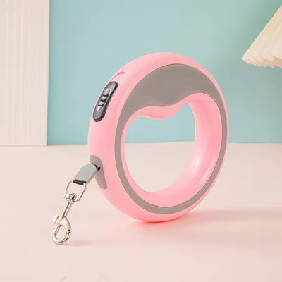 Laisse rétractable pour chien de 2,5 m, laisse de marche à 360°