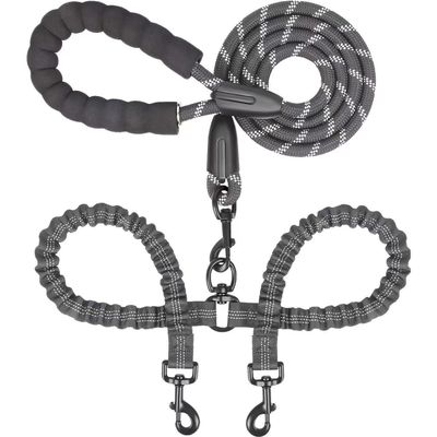 Reitlaze Laisse rétractable double pour chien