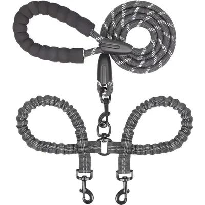 Reitlaze Laisse rétractable double pour chien Reitlaze Laisse rétractable double pour chien