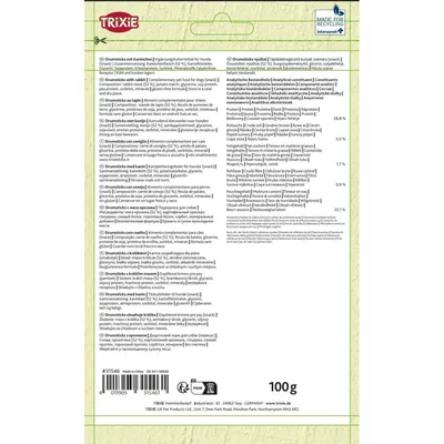 Trixie - friandises Os snack enrobé de viande de lapin 100 g pour chien