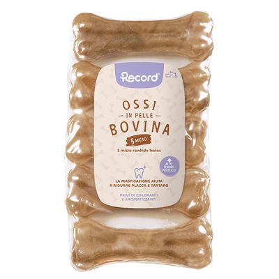 Record - Os en Cuir Bovin Thermorétréci pour Chiens