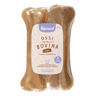 Record - Os en Cuir Bovin Thermorétréci pour Chiens