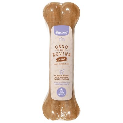 Record - Os en Cuir Bovin Thermorétréci pour Chiens
