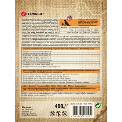 Flamingo - Friandises hapki Nuggets poulet et riz 400 g pour chien