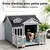 Wiltec Niche de chien Maison de luxe XL – Couleur grise – 935 x 1050 x 775 Wiltec Niche de chien Maison de luxe XL – Couleur grise – 935 x 1050 x 775