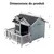 Wiltec Niche de chien Maison de luxe XL – Couleur grise – 935 x 1050 x 775 Wiltec Niche de chien Maison de luxe XL – Couleur grise – 935 x 1050 x 775
