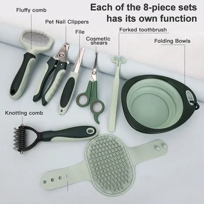 Kit de toilettage 8 pièces pour chiens ou chats