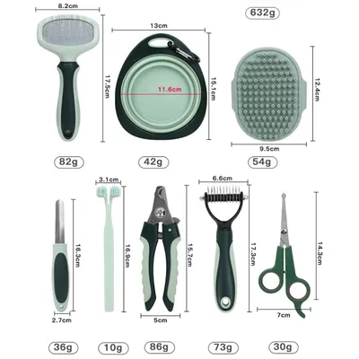 Kit de toilettage 8 pièces pour chiens ou chats